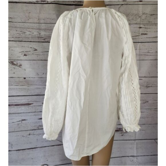 See by Chloe White Long Sleeve Cotton Tunic Shirt 38 - Picture 2 of 9